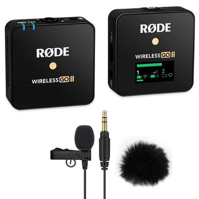 Rode Wireless GO II Single mit Lavalier GO mit WS05BK