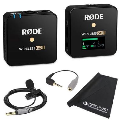 Rode Wireless GO II Single mit Smartlav mit SC3 mit Tuch