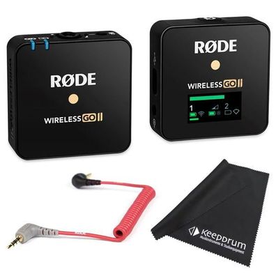 Rode Wireless GO II Single mit SC7 Adapter mit Tuch