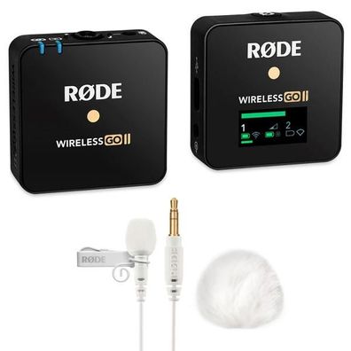 Rode Wireless GO II Single mit Lavalier GO WH und WS05WH