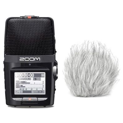 Zoom H2n Handy-Recorder mit Fell-Windschutz