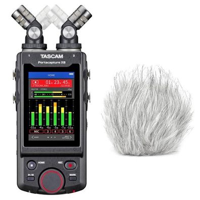 Tascam Portacapture X8 Audio-Recorder mit Windschutz