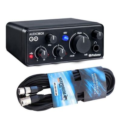 Presonus Audiobox GO USB-Interface mit XLR-Kabel