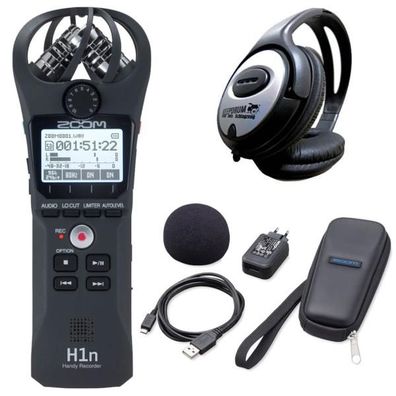 Zoom H1n Recorder mit SPH-1n Zubehörset mit Kopfhörer