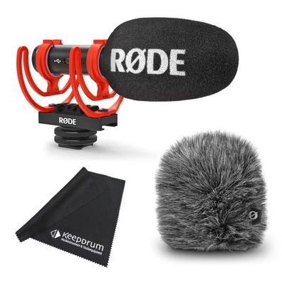 Rode Videomic Go II Mikrofon mit Windschutz und Tuch