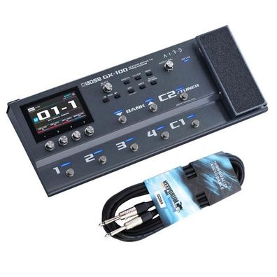 Boss GX-100 Multi-Effektgerät mit Klinken-Kabel