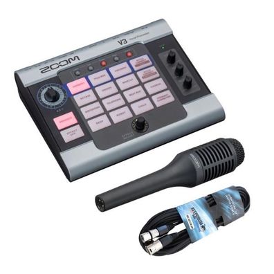 Zoom V3 Vocal Effektgerät mit SGV-6 Mikrofon mit Kabel