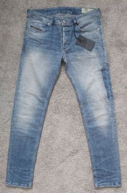 Diesel Herren Jeans Sleenker-X 0098D Blau Slim Vinatge Look Stretch Neu