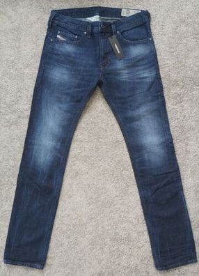 Diesel Herren Jeans Thavar R831Q Blau Slim Skinny Vintage Stretch Neu