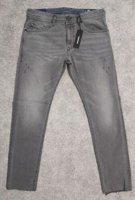 Diesel Herren Jeans Thommer 084JT Grau Slim Skinny Vintage Used Look Stretch Neu