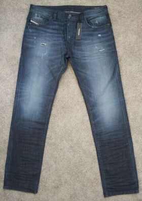 Diesel Herren Jeans Safado-X C095R Dunkelblau Straight Darkwash Used Stretch Neu