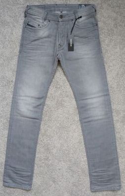 Diesel Herren Jeans IAKOP R53T8 Grau Regular Slim Tapered Stretch Hose Neu
