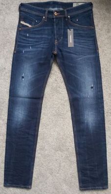 Diesel Herren Jeans Belther 084VH Blau Regular Slim Tapered Vintage Stretch Neu