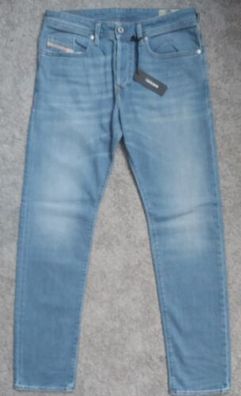 Diesel Herren Jeans Buster 087AQ W32 L32 Blau Regular Slim Tapered NEU