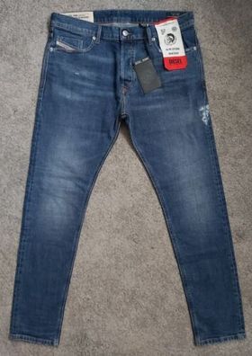 Diesel Herren Jeans Tepphar 009iX Blau Slim Skinny Vintage Used Look Stretch Neu