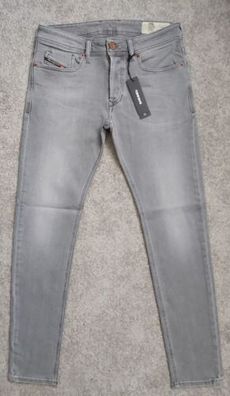 Diesel Herren Jeans Sleenker-X 0095E Grau Slim Skinny Stretch Used Look Neu
