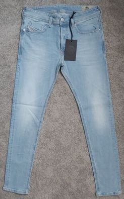 Diesel Herren Jeans Sleenker-X 009BJ NEU Blau Hellblau Slim Skinny Used Look