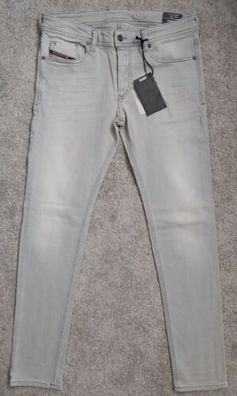 Diesel Herren Jeans Sleenker 009PY Grau NEU Skinny Stretch Used Look Neu