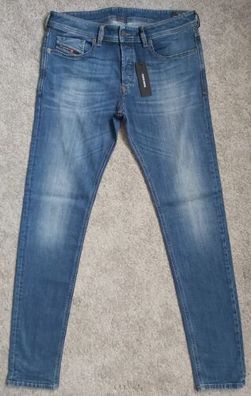 Diesel Herren Jeans Sleenker 069JQ Blau Skinny Used Look Stretch Neu