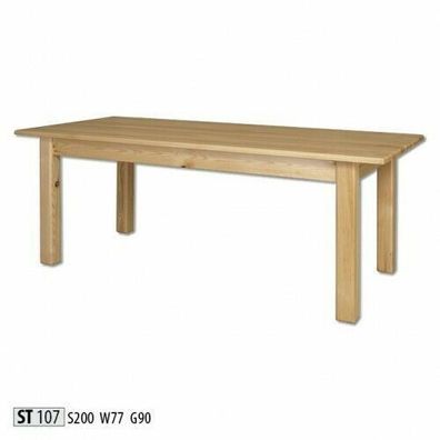 Tisch Esstisch Massive Möbel Esszimmer 200x90cm Echtes Holz Vollholz Neu Tische