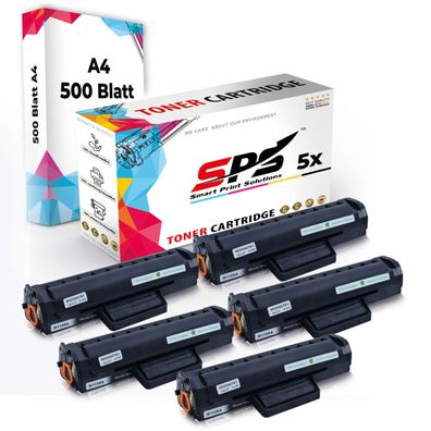 Druckerpapier A4 + 5x Multipack Set Kompatibel für HP Laser 107 r (W1106A/106A) ...