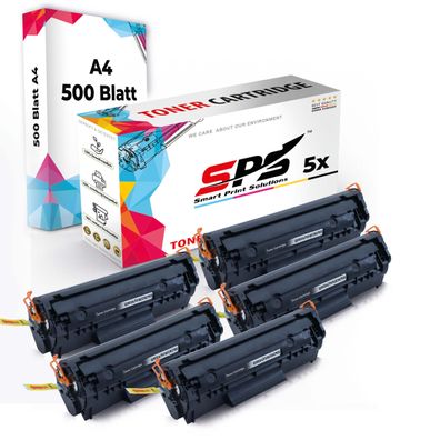 Druckerpapier A4 + 5x Multipack Set Kompatibel für HP LaserJet 1022 (Q2612A/12A) ...