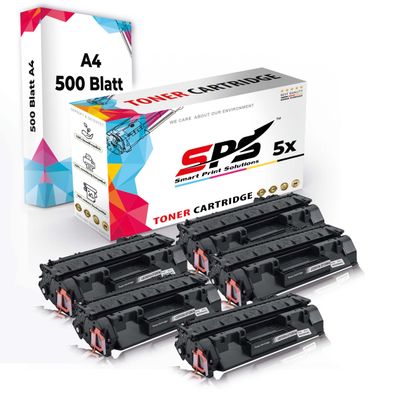Druckerpapier A4 + 5x Multipack Set Kompatibel für HP Laserjet P 2054 (CE505A/05A)...