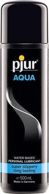 Pjur AQUA Gleitmittel 500 ml, Gleitgel, auf Wasserbasis, Ohne Aroma, klebt nicht