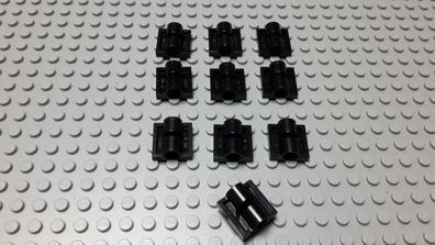 Lego 10 Platten 2x2 mit 2 Löcher schwarz Nummer 2817