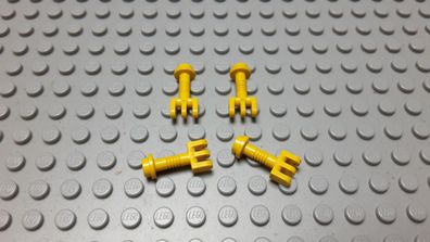 Lego 4 Scharnier Stangen mit 3 Finger Gelb Nummer 2433