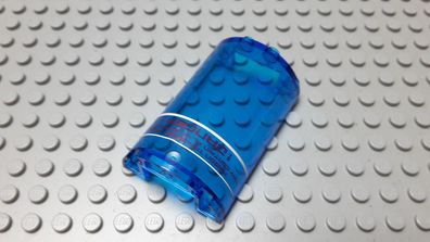Lego 1 Zylinder Hälfte rund 2x4x5 Transparent Dunkelblau Beklebt 85941pb001 Set 5974