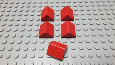 Lego 5 Firststeine 2x2 45 Grad Rot Nummer 3043