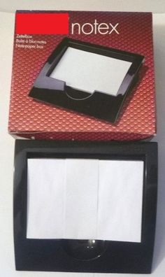 a * * * c 252, notex Zettelbox mit Notizzettel, schwarz, Neu Originalverpackung