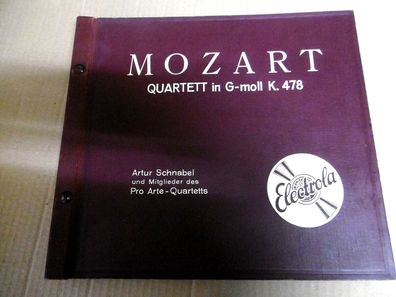 Plattenalbum / Album Electrola - Mozart Quartett - 78rpm 12" 4 Plattentaschen