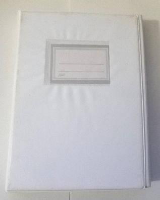 Heftbox / Aufbewahrungsmappe für Unterlagen Größe DIN A5 weiß mit Kunststoffüber, Neu