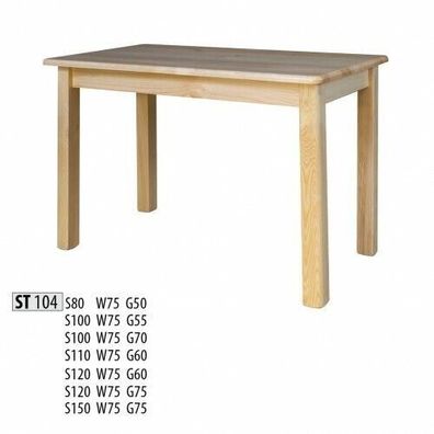 Esstisch Holz Tische Wohn Ess Zimmer 150x75 Massivholz Esstische Echtholz Tisch