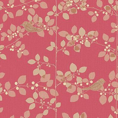 Rasch Tapete Selection 206043 Rot Creme stylisch Floral