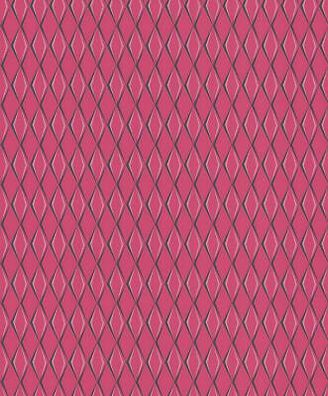 Rasch Tapete Cato 800708 Pink Schwarz stylisch Grafisch Rautenmuster Vlies
