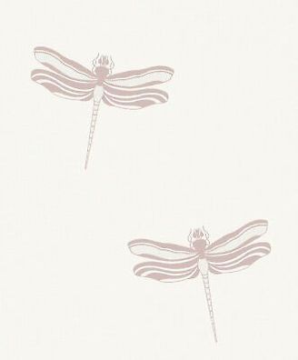 Rasch Tapete Solitaire 309010 Creme Rosa stylisch Libelle
