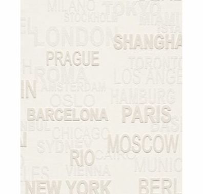 Rasch Tapete Vlies Wallton 341409 Städte Paris überstreichbar 3D texturiert weiß