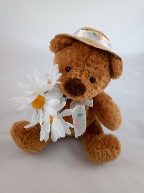 Heunec Plüschbär Sammelbaer Edition Teddy Baer mit Blumen und Hut