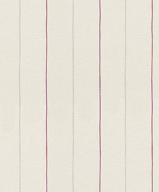 Rasch Tapete Selection 735611 Creme Beige Pink stylisch Streifen Vliestapete