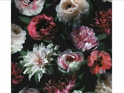 Rasch Textil Tapete Vlies Paradise 139168 Rosa Schwarz Anthrazit Grün Blüten