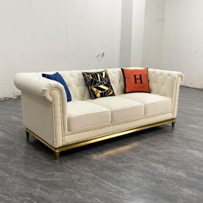 Chesterfield Textil Couch Sofa 3 Sitzer Sitz Couchen Sofas Polster Neu