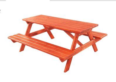 Tisch Doppel Bänke Sitzgruppe Essgruppe Möbel Holz Möbel Handarbeit Garten Neu