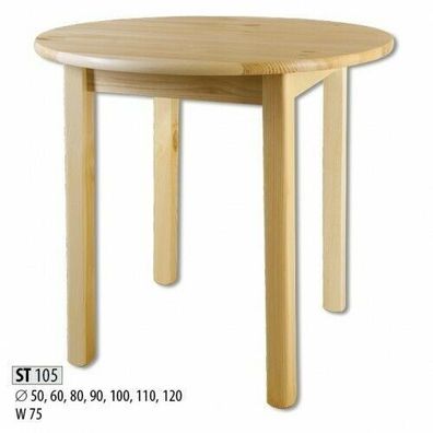 Esstisch Holz Runde Rund Tische Esszimmer Runder Tisch Echtholz Möbel 120cm Neu