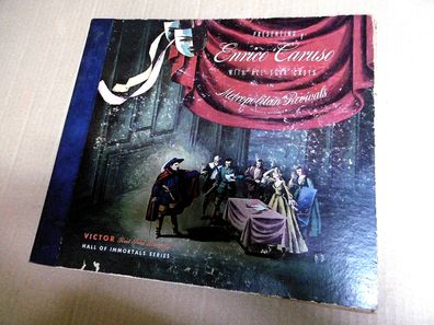 rares "Victor" Plattenalbum / Album - Enrico Caruso - 78rpm 12" 4 Plattentaschen