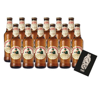 Birra Moretti 12er Set Bier Lautentica 12x 0,33L (4,6% Vol) italienisches Bier