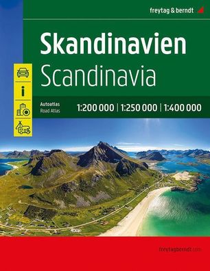 Skandinavien, Autoatlas 1:250.000 / 1:400.000, freytag & berndt,