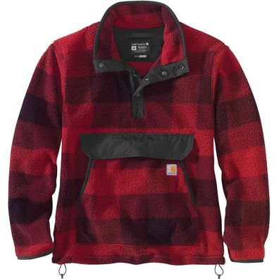 Carhartt Relaxed FIT FLEECE Pullover - Oxblood Plaid 104 M